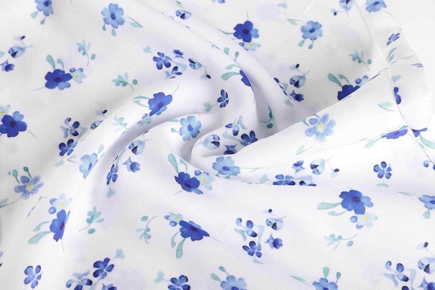 imageGRACE KARIN Girls Floral Jumpsuit Outfits Fashion Hawaiian Casual Ruffle Straight Wide Leg Pants Rompers 714 YearsBluesmall Floral