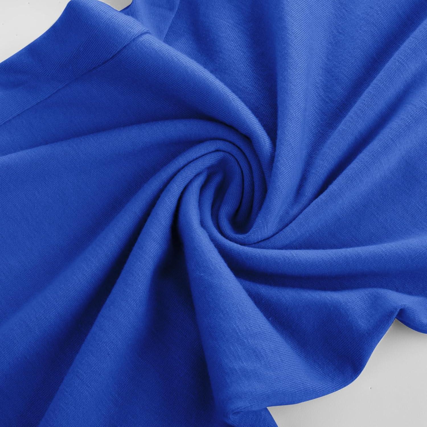 imageGRACE KARIN Girls Jumpsuit Fashion Ruffle Sleeve Drastring Waist Button Front Romper Kids Summer Outfit Size 614Klein Blue