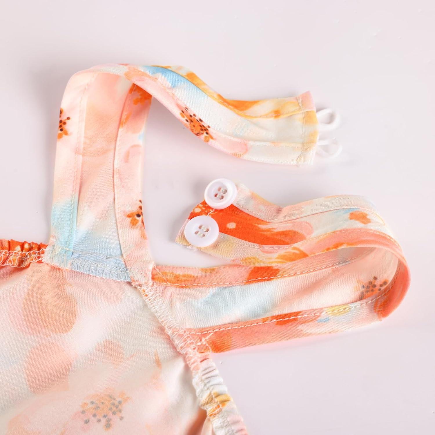 imageGRACE KARIN Girls Summer Dress Off Shoulder Floral Aline Midi Dress 514YOrange Tropical