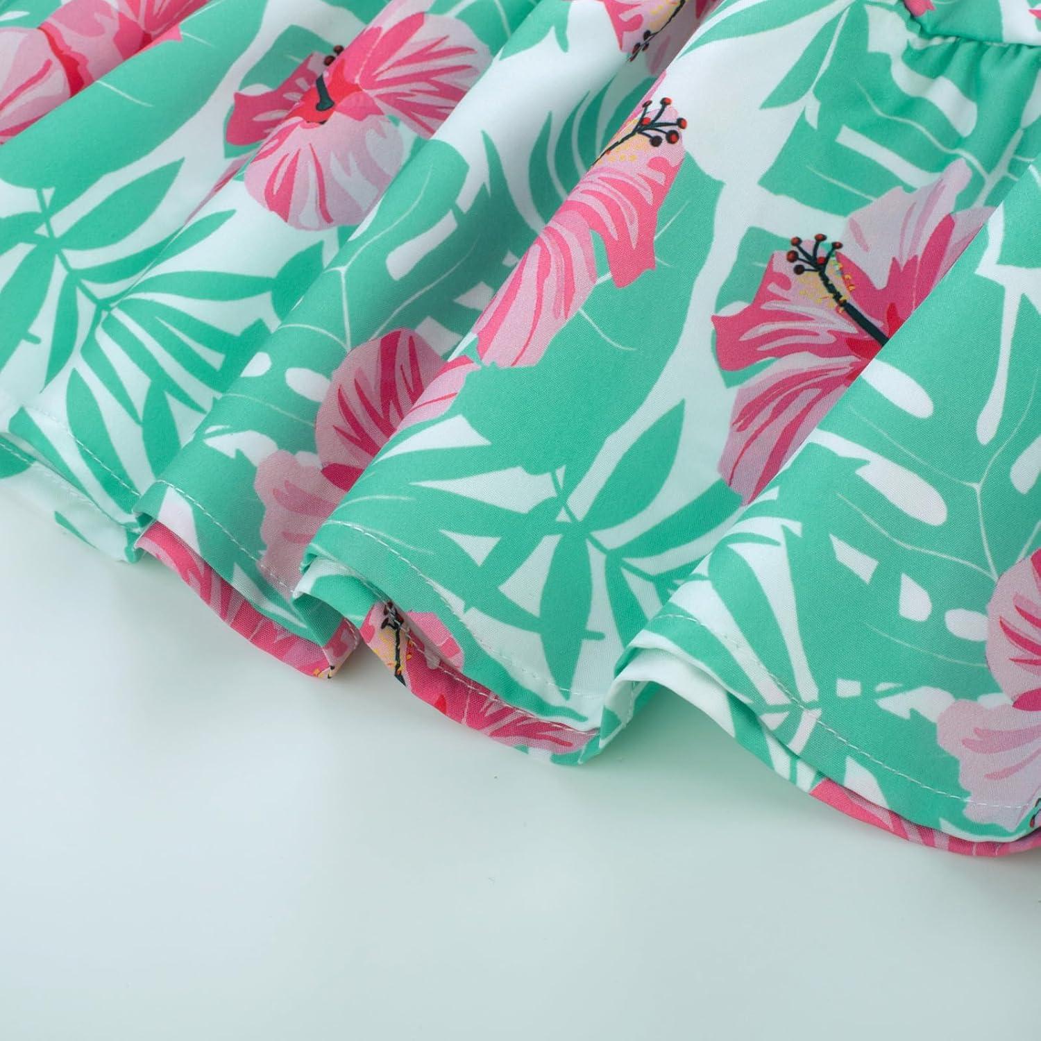 imageGRACE KARIN Girls Summer Dress Off Shoulder Floral Aline Midi Dress 514YTeal Tropical