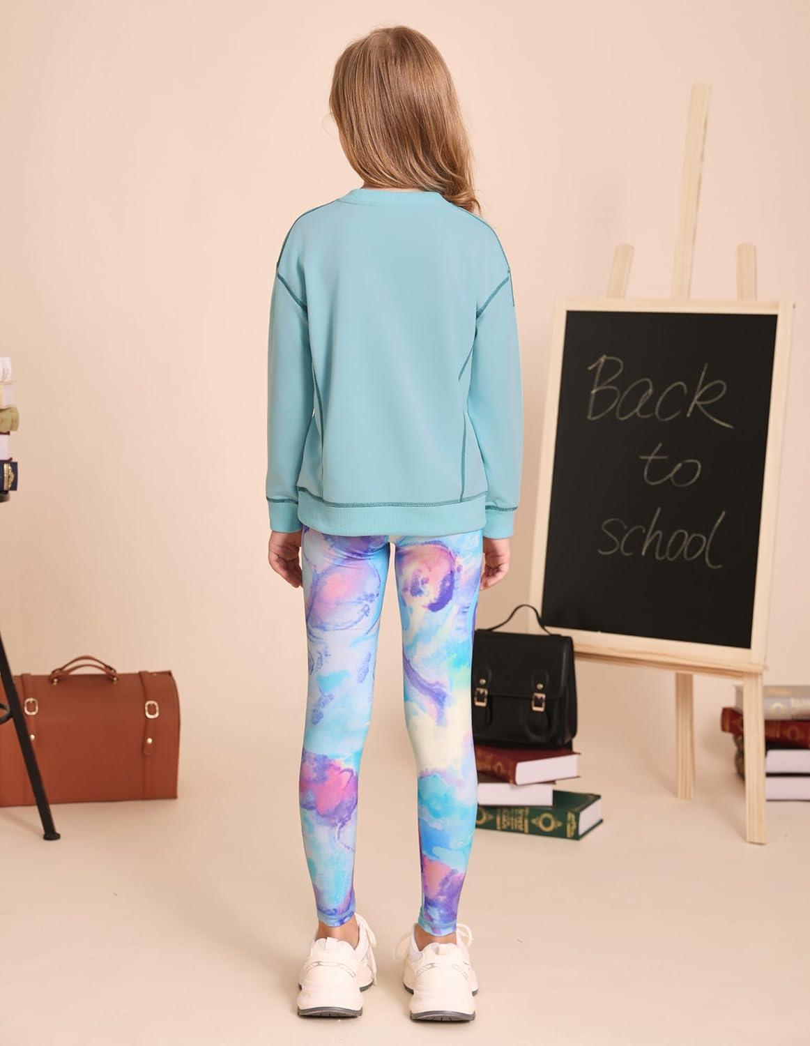 imageGRACE KARIN Girls Sweatshirt Leggings Set 614Y Fall Athletic Outfit Teen Fashion Clothes SetBlue
