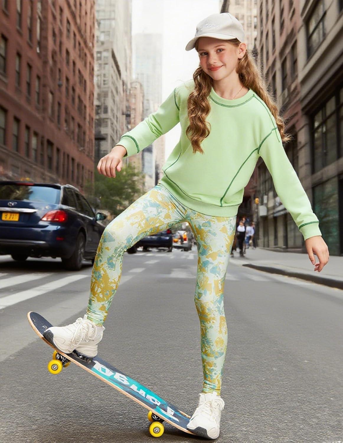 imageGRACE KARIN Girls Sweatshirt Leggings Set 614Y Fall Athletic Outfit Teen Fashion Clothes SetGreen