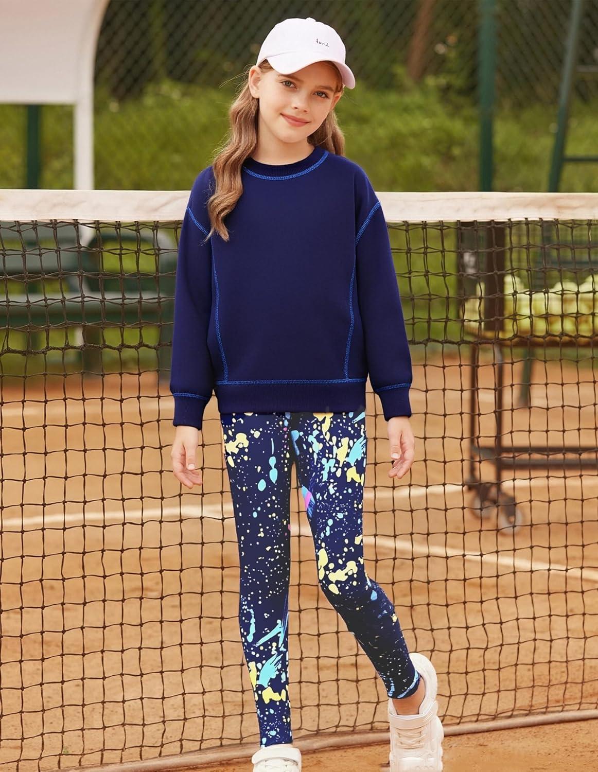 imageGRACE KARIN Girls Sweatshirt Leggings Set 614Y Fall Athletic Outfit Teen Fashion Clothes SetNavy Blue