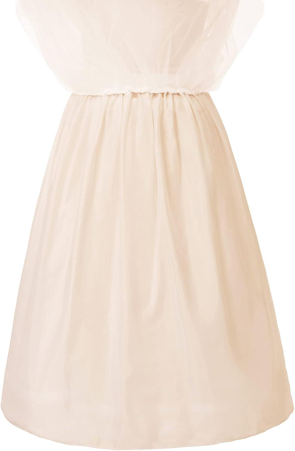imageGRACE KARIN Womens Long Petticoat Crinoline Underskirt for Long Dress Mid Length Wedding PetticoatBeige