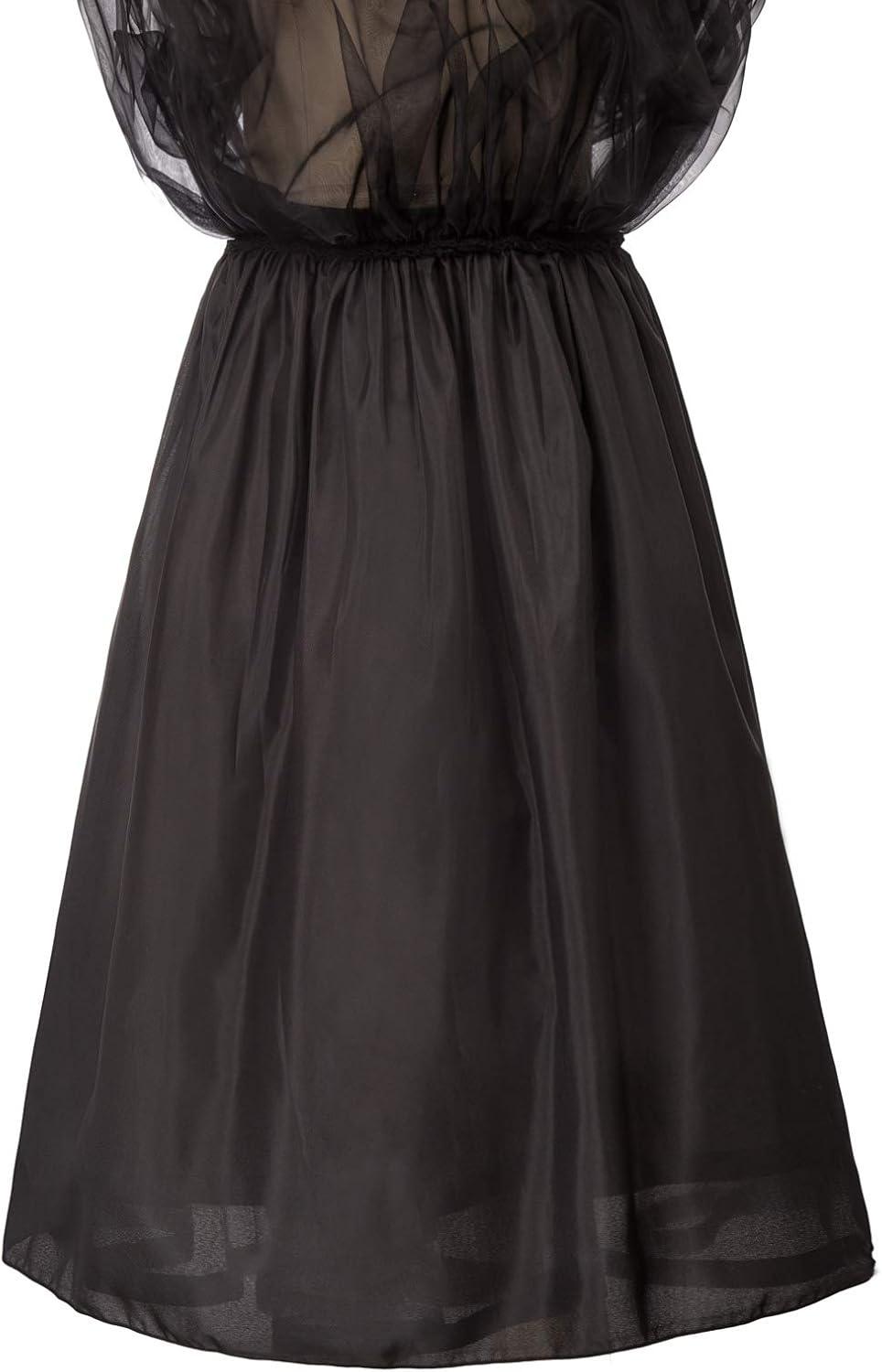 imageGRACE KARIN Womens Long Petticoat Crinoline Underskirt for Long Dress Mid Length Wedding PetticoatBlack