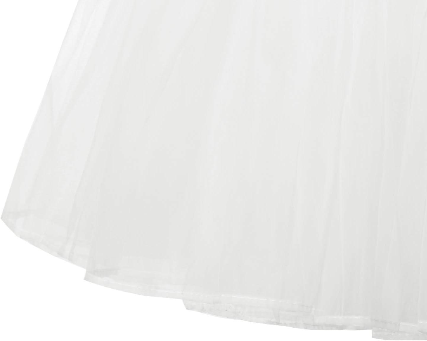 imageGRACE KARIN Womens Long Petticoat Crinoline Underskirt for Long Dress Mid Length Wedding PetticoatIvory