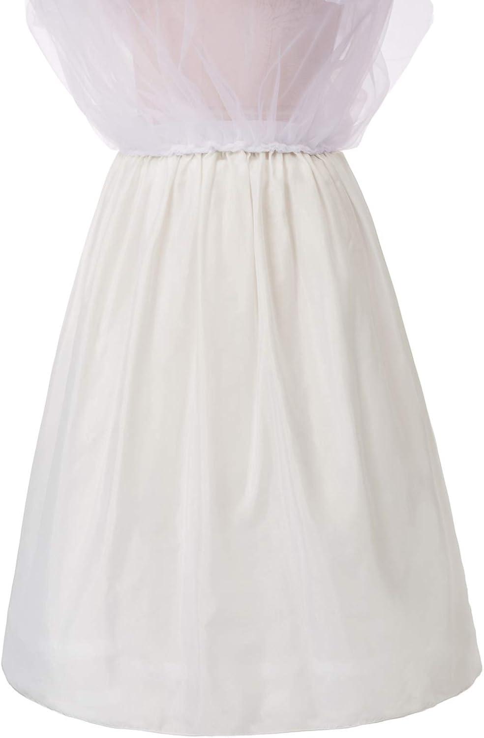 imageGRACE KARIN Womens Long Petticoat Crinoline Underskirt for Long Dress Mid Length Wedding PetticoatWhite