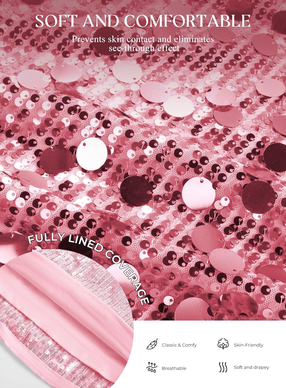 imageGRACE KARIN Womens Sequin Top Sleeveless Sparkly Dressy Tank Tops Vest Glitter Cocktail Party Shiny Club NightPink