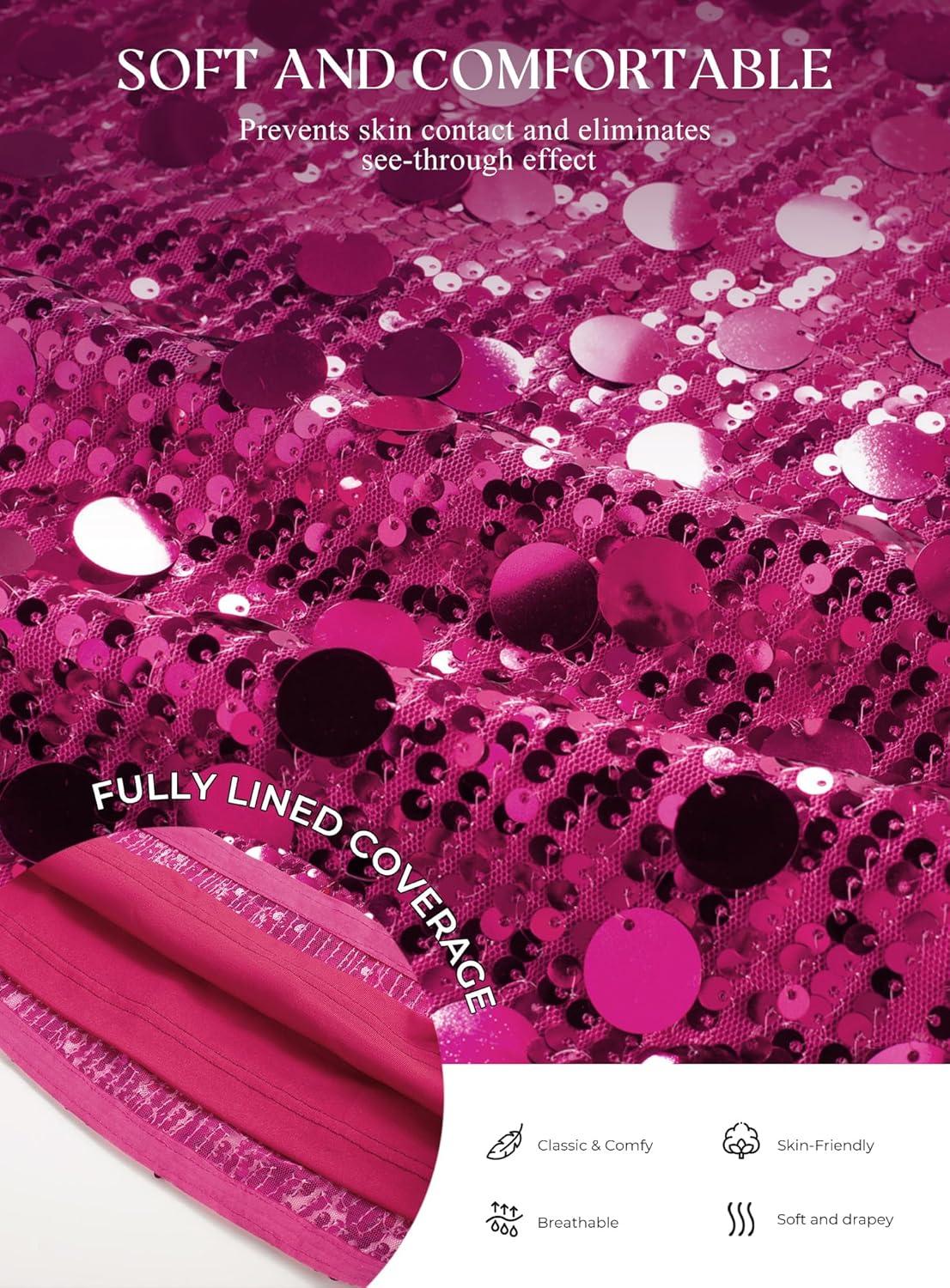 imageGRACE KARIN Womens Sequin Top Sleeveless Sparkly Dressy Tank Tops Vest Glitter Cocktail Party Shiny Club NightRose Red