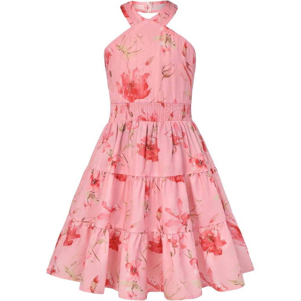 imageGRACE KARIN Girls Summer Dress Off Shoulder Floral Aline Midi Dress 514YPink Floral