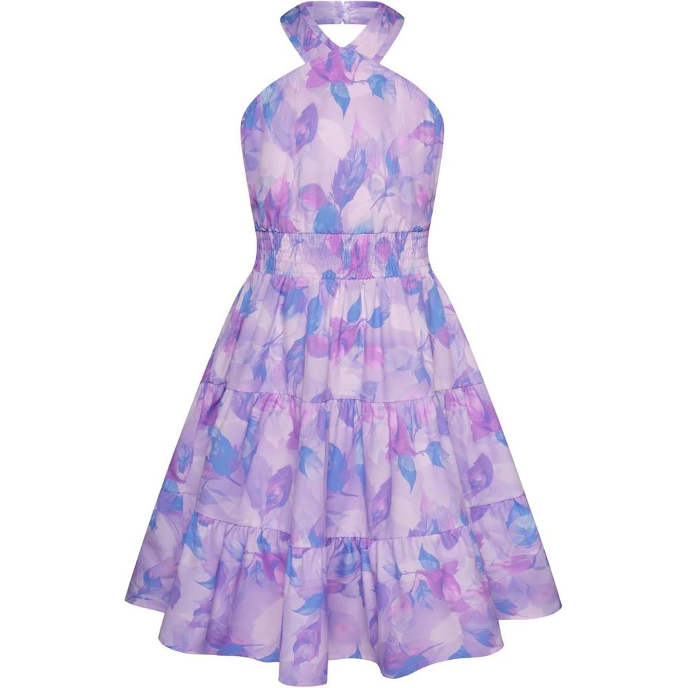imageGRACE KARIN Girls Summer Dress Off Shoulder Floral Aline Midi Dress 514YPurple Leaf