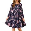 Navy Blue Flower