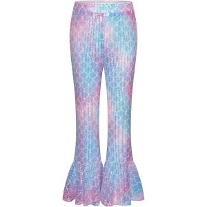 GRACE KARIN Girls Sequin Pants Sparke Trouser Glitter Dance Bell Bottoms 5-14(Mermaid)