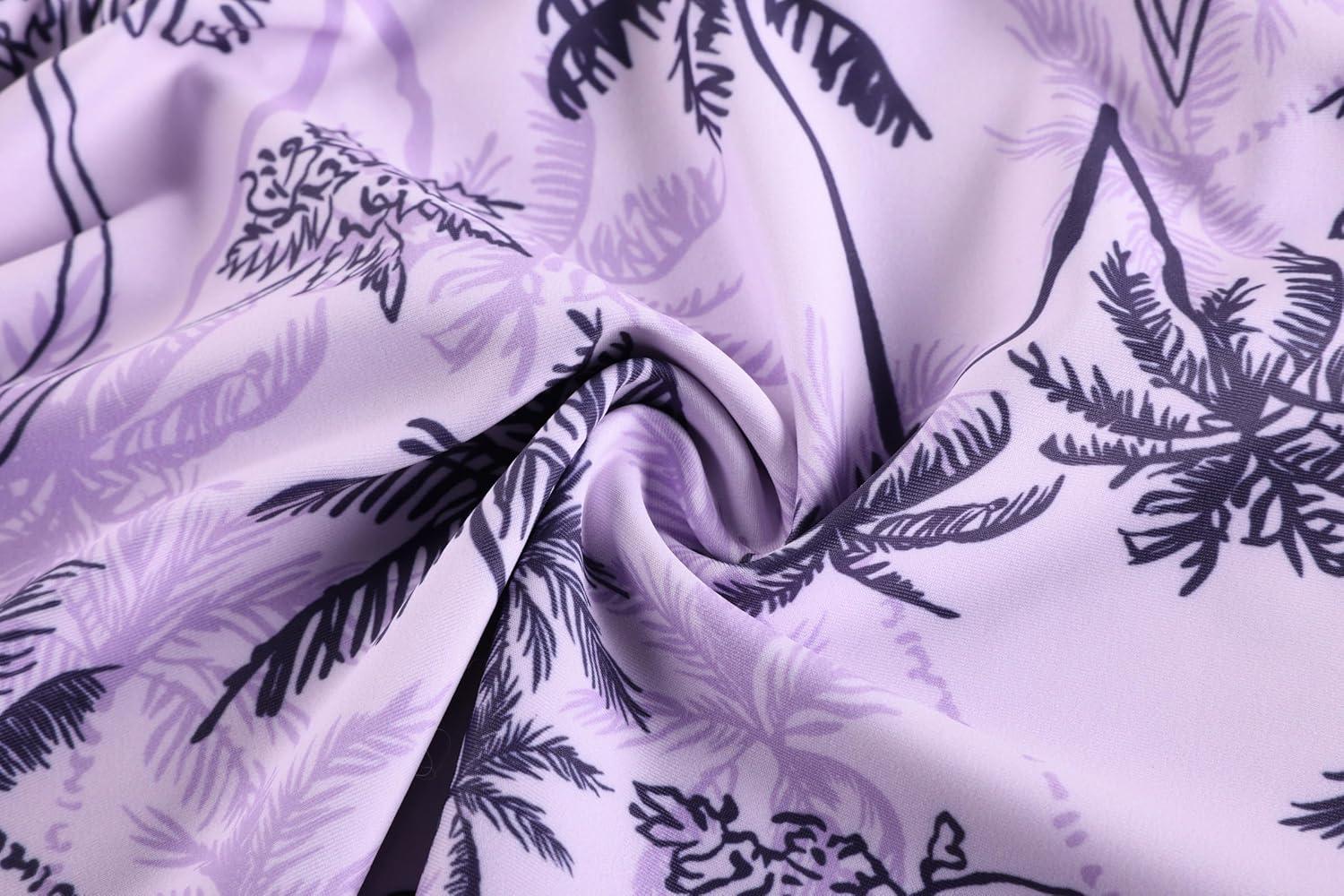 imageGRACE KARIN Girls Tankini Swimsuit Swimwear Teen Cute Ruffle Bathing Suit Kids 2 Piece Shirred Bikini Set with Padded 816Purplecoconut Tree