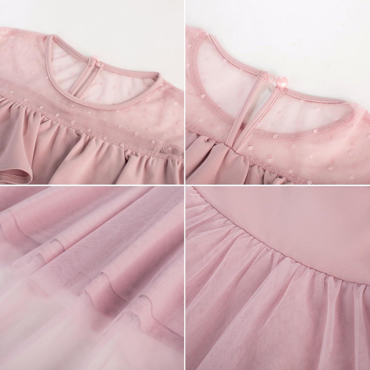imageGRACE KARIN Girls Wedding Party Formal Dress Junior Bridemaid Dresses for Teens Tulle High Low Dress Size 714Pink