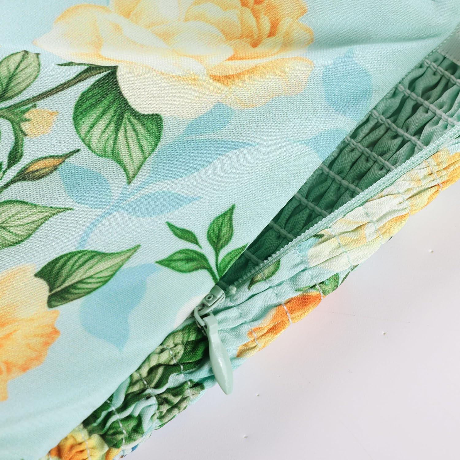 imageGRACE KARIN Womens Summer One Shoulder Sleeveless Dresses Floral Flowy Ruffle High Low Wedding Guest Maxi SundressesBlue Yellow
