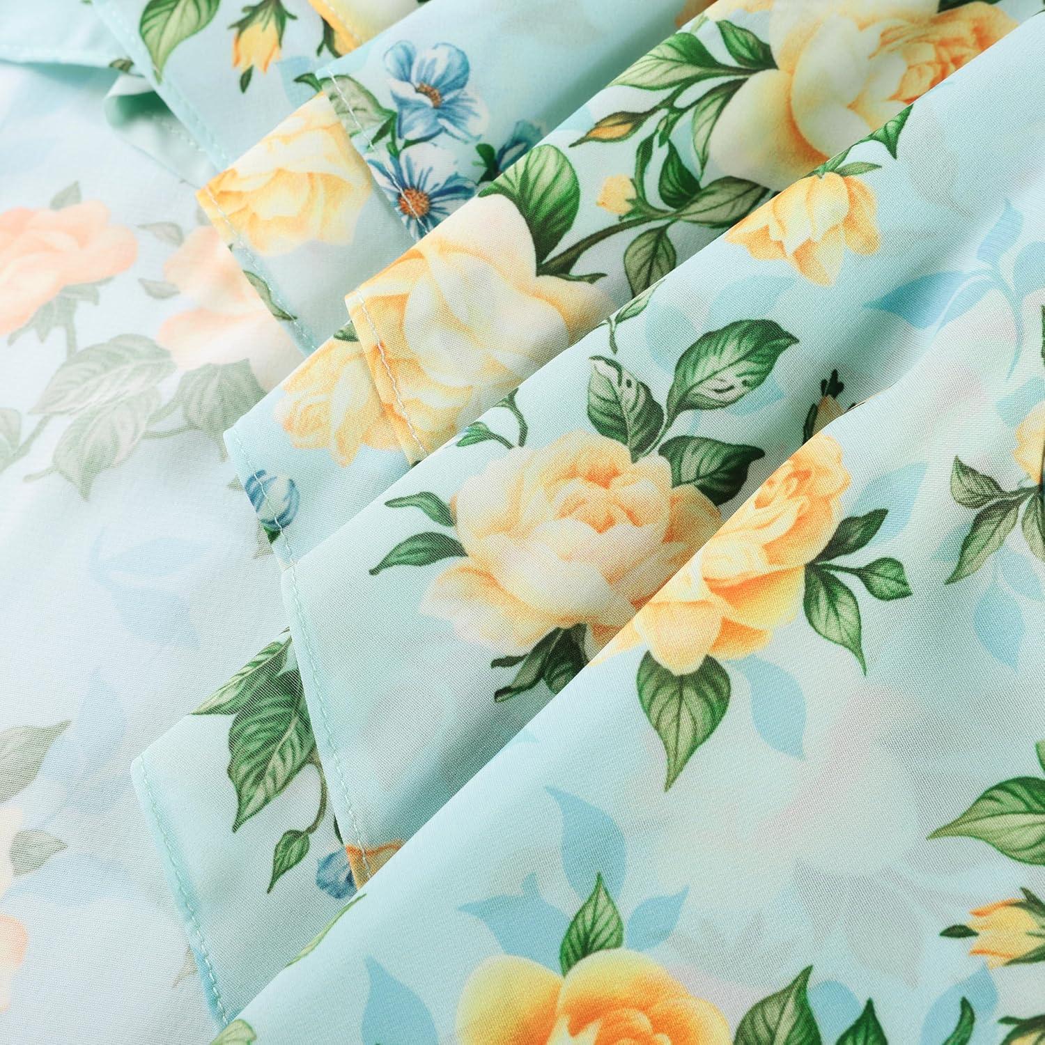imageGRACE KARIN Womens Summer One Shoulder Sleeveless Dresses Floral Flowy Ruffle High Low Wedding Guest Maxi SundressesBlue Yellow