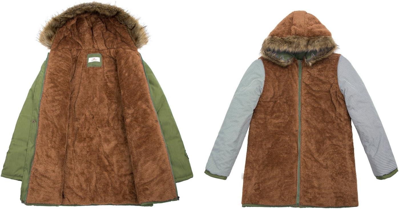imageGRACE KARIN Womens Winter Coats Fleece Parkas Anoraks Hooded Military Jacket CoatsArmy Green