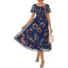 Floral Navy Blue