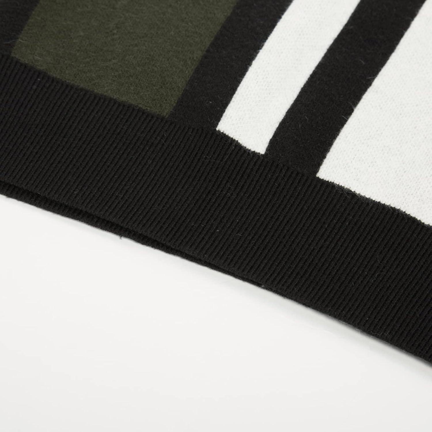 imageGRACE KARIN Mens Sweater Turtleneck Striped Pullover Fashion Christmas SweaterArmy Green