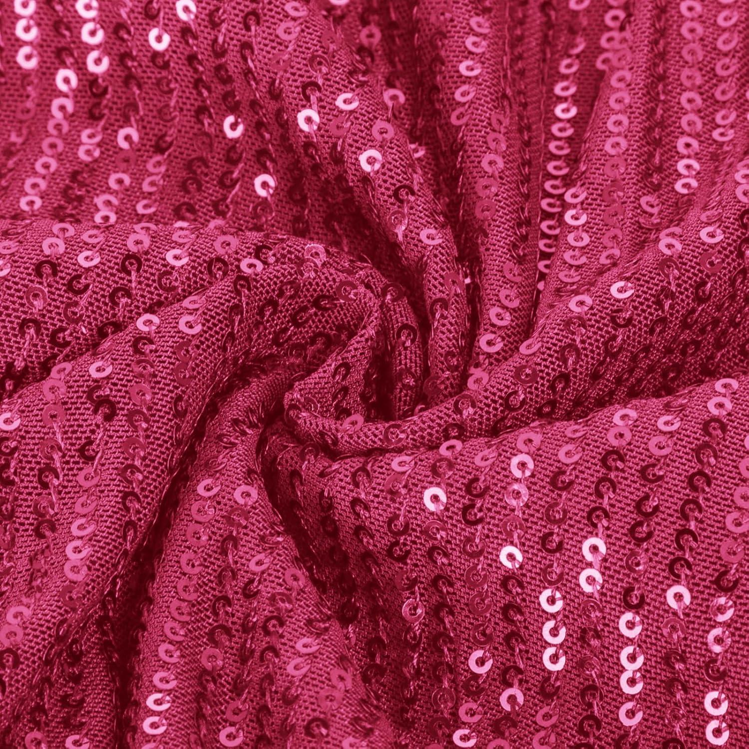imageGRACE KARIN Girl Sequin Party Dress Formal Birthday Pageant Fancy Prom Mesh Dresses for Teen Girl 614YearsRose Red