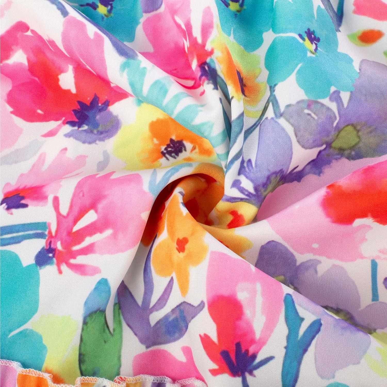 imageGRACE KARIN Girls Floral Dress Tie Back Flutter Sleeves Casual Summer Dress for 512YColorful Flower