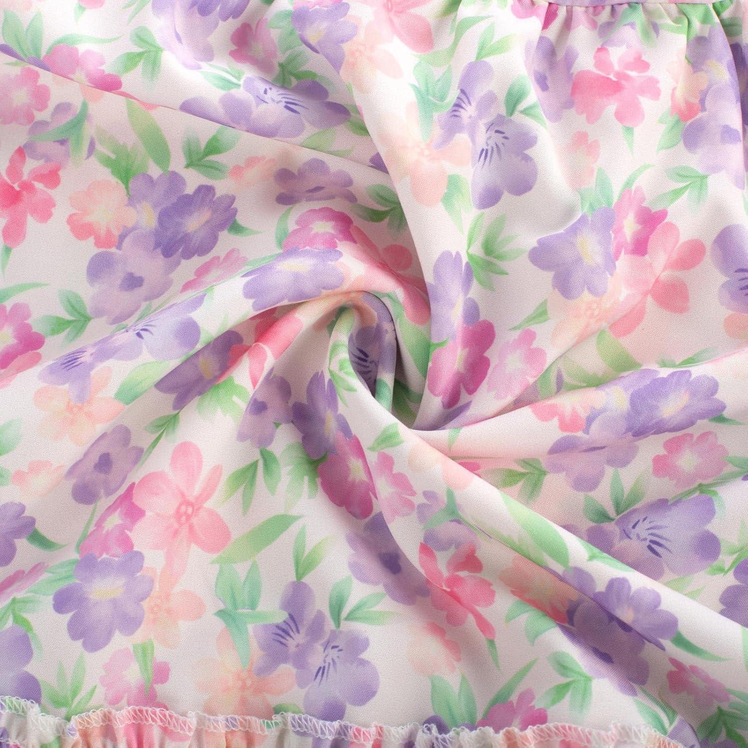 imageGRACE KARIN Girls Floral Dress Tie Back Flutter Sleeves Casual Summer Dress for 512YFlowers