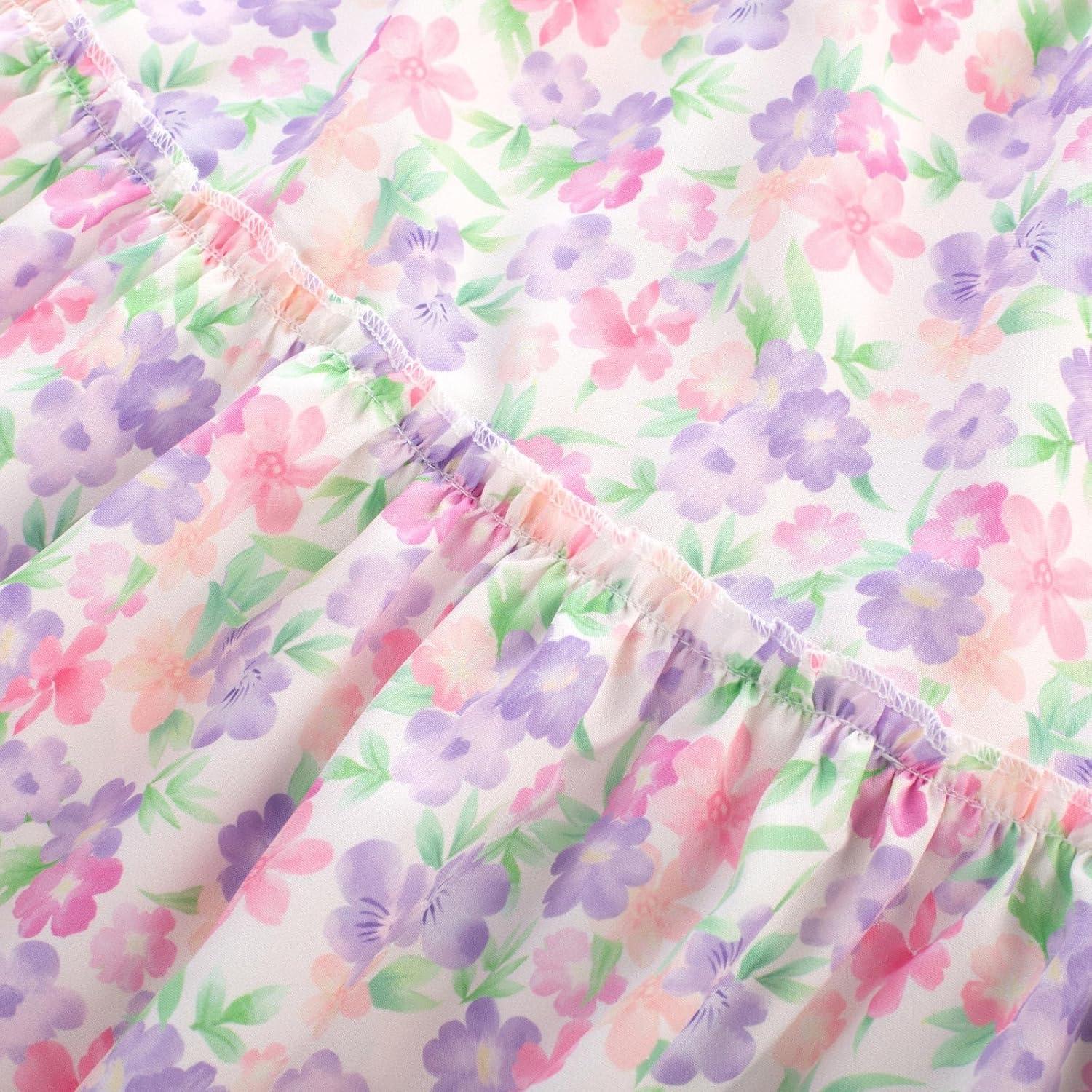 imageGRACE KARIN Girls Floral Dress Tie Back Flutter Sleeves Casual Summer Dress for 512YFlowers
