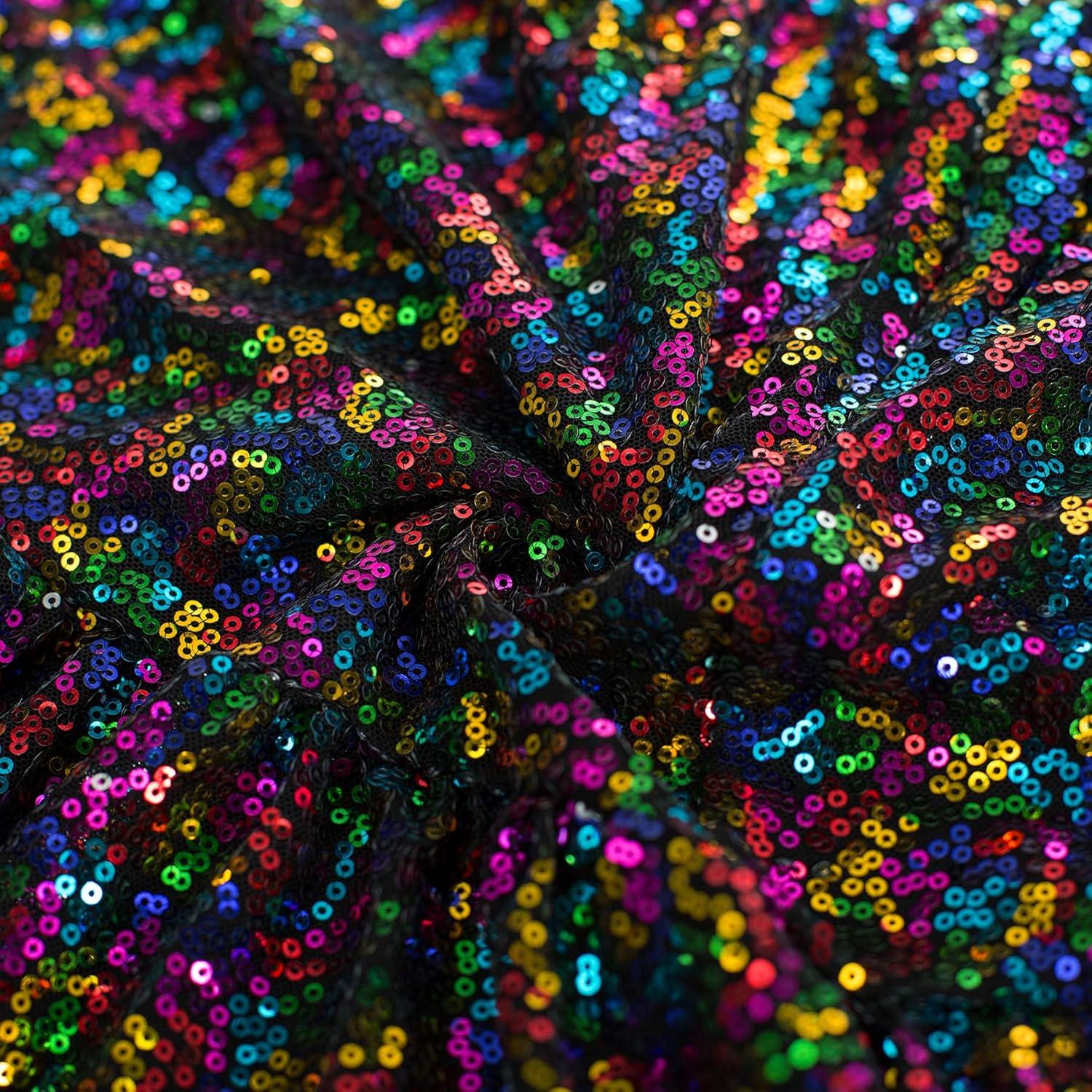 imageGRACE KARIN Girls Formal Party Dress Sequin Birthday Fancy Dresses Wedding Guest Dance Ruffle Dress Size 614Black Multicolor