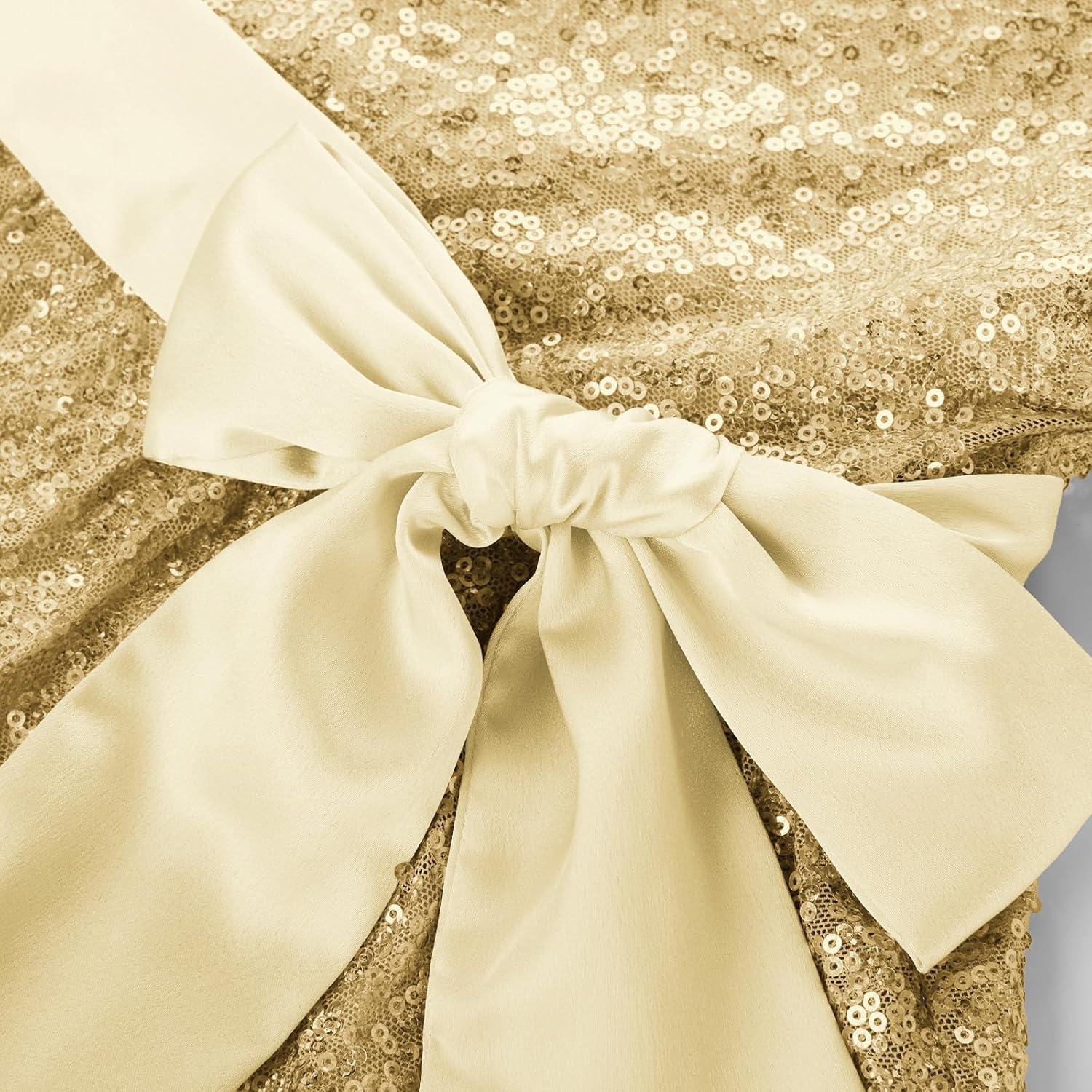 imageGRACE KARIN Girls Formal Party Dress Sequin Birthday Fancy Dresses Wedding Guest Dance Ruffle Dress Size 614Gold
