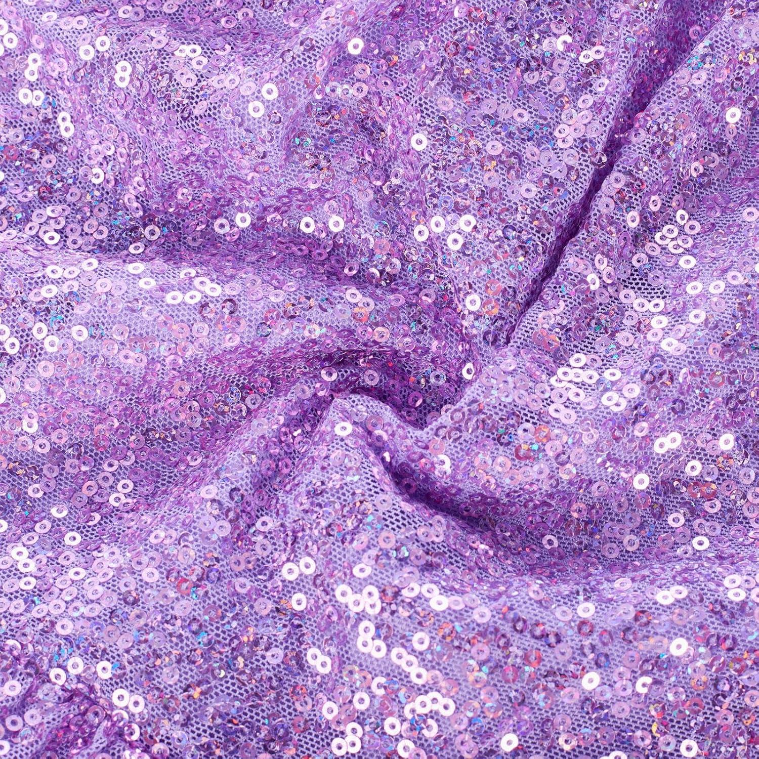 imageGRACE KARIN Girls Formal Party Dress Sequin Birthday Fancy Dresses Wedding Guest Dance Ruffle Dress Size 614Light Purple