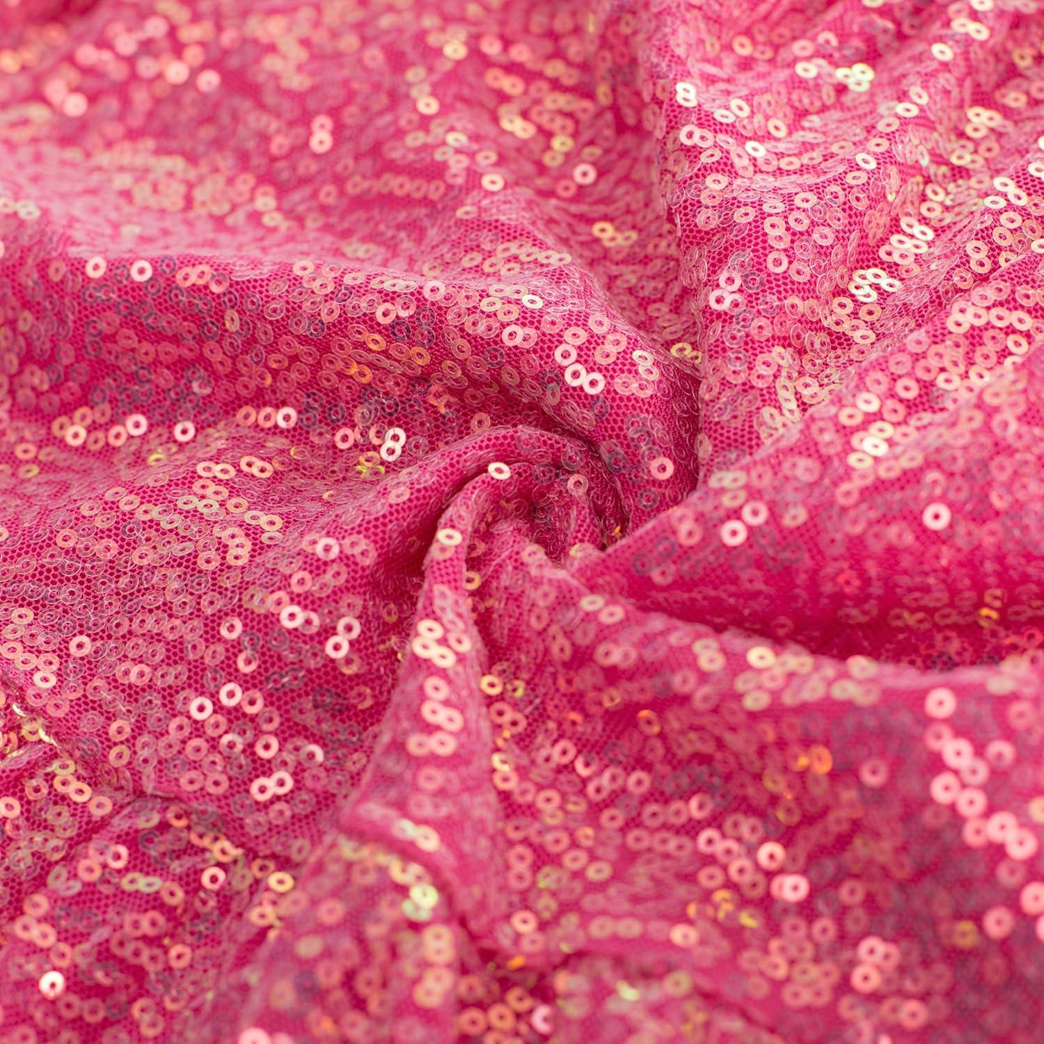 imageGRACE KARIN Girls Formal Party Dress Sequin Birthday Fancy Dresses Wedding Guest Dance Ruffle Dress Size 614Rose Red