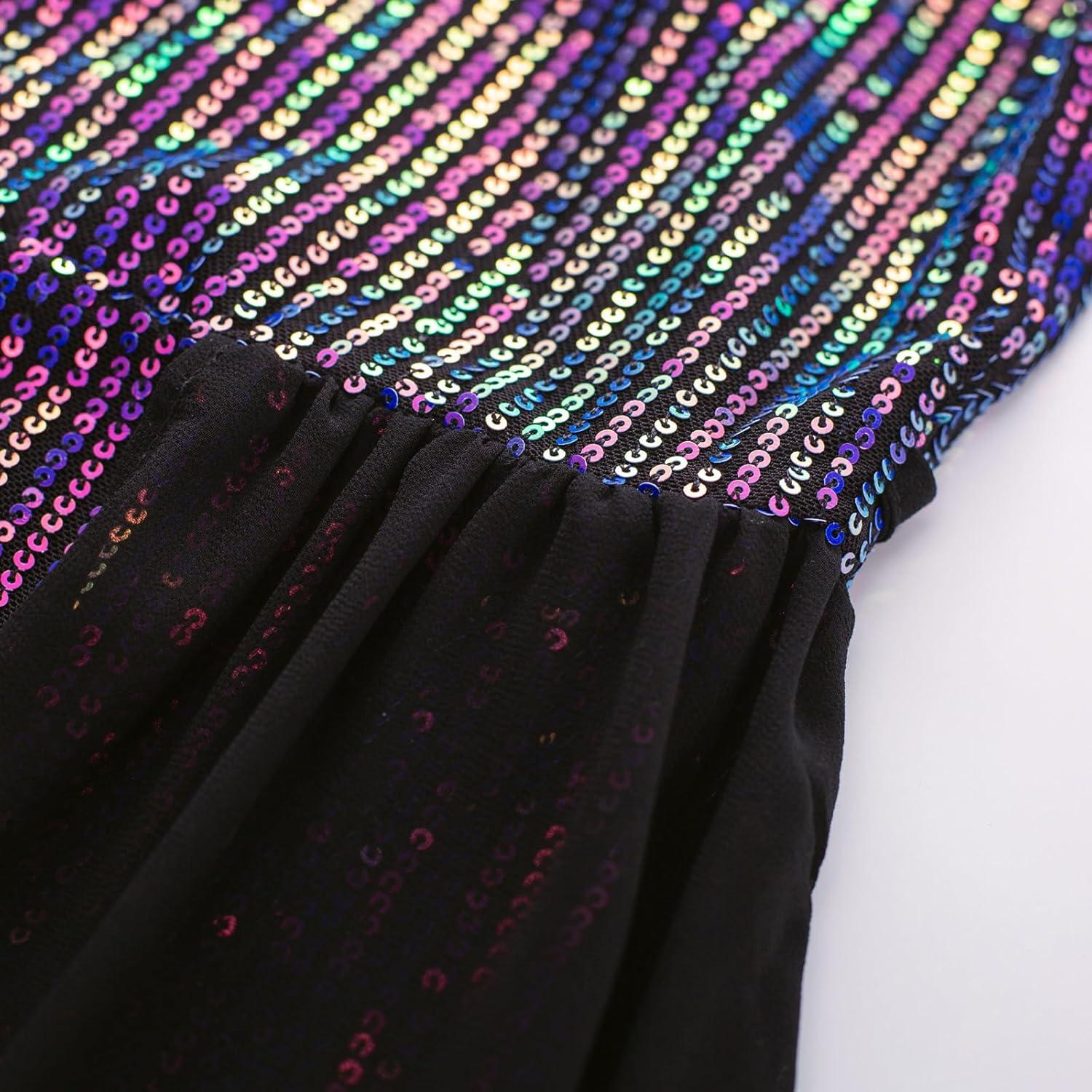 imageGRACE KARIN Girls Sequin Formal Dress Sequin Pageant Wedding Guest Dresses Birthday Fancy One Shoulder Dress Size 614Colorful Purple