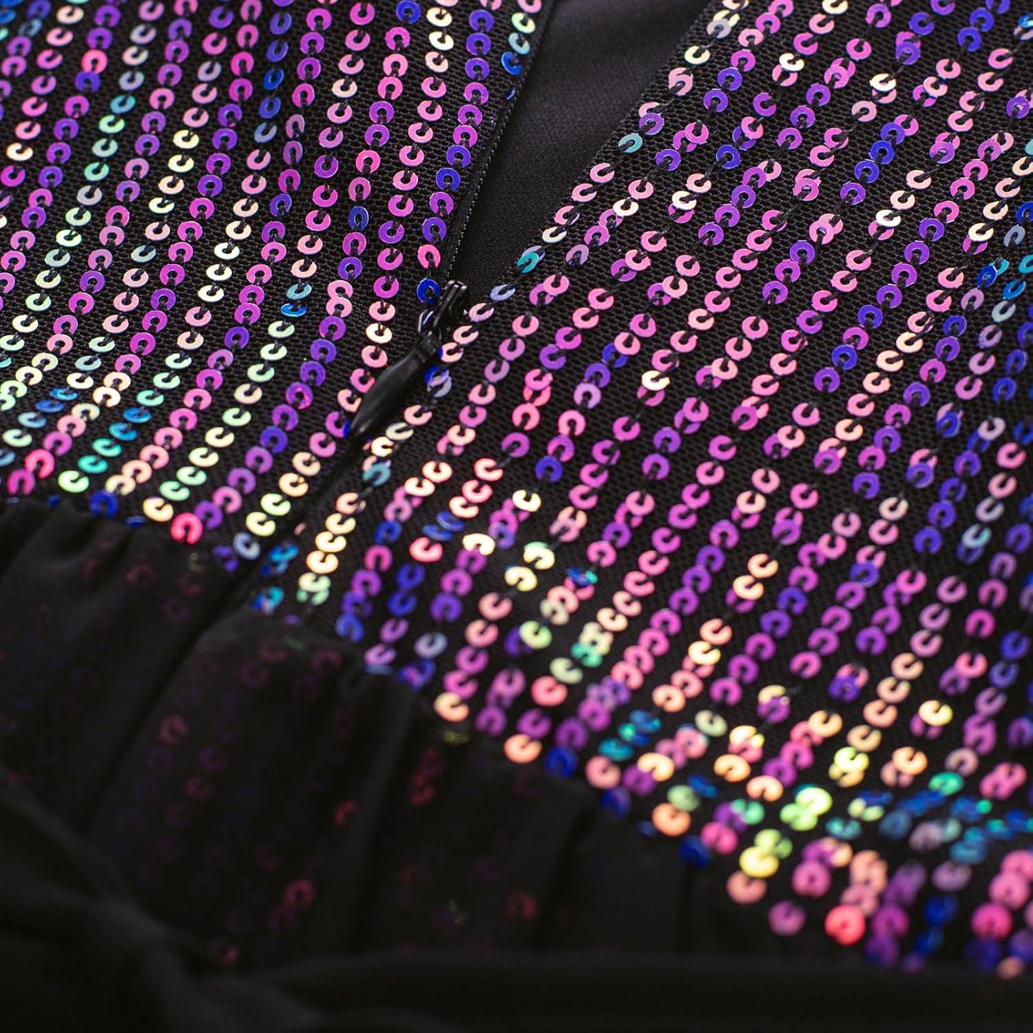 imageGRACE KARIN Girls Sequin Formal Dress Sequin Pageant Wedding Guest Dresses Birthday Fancy One Shoulder Dress Size 614Colorful Purple