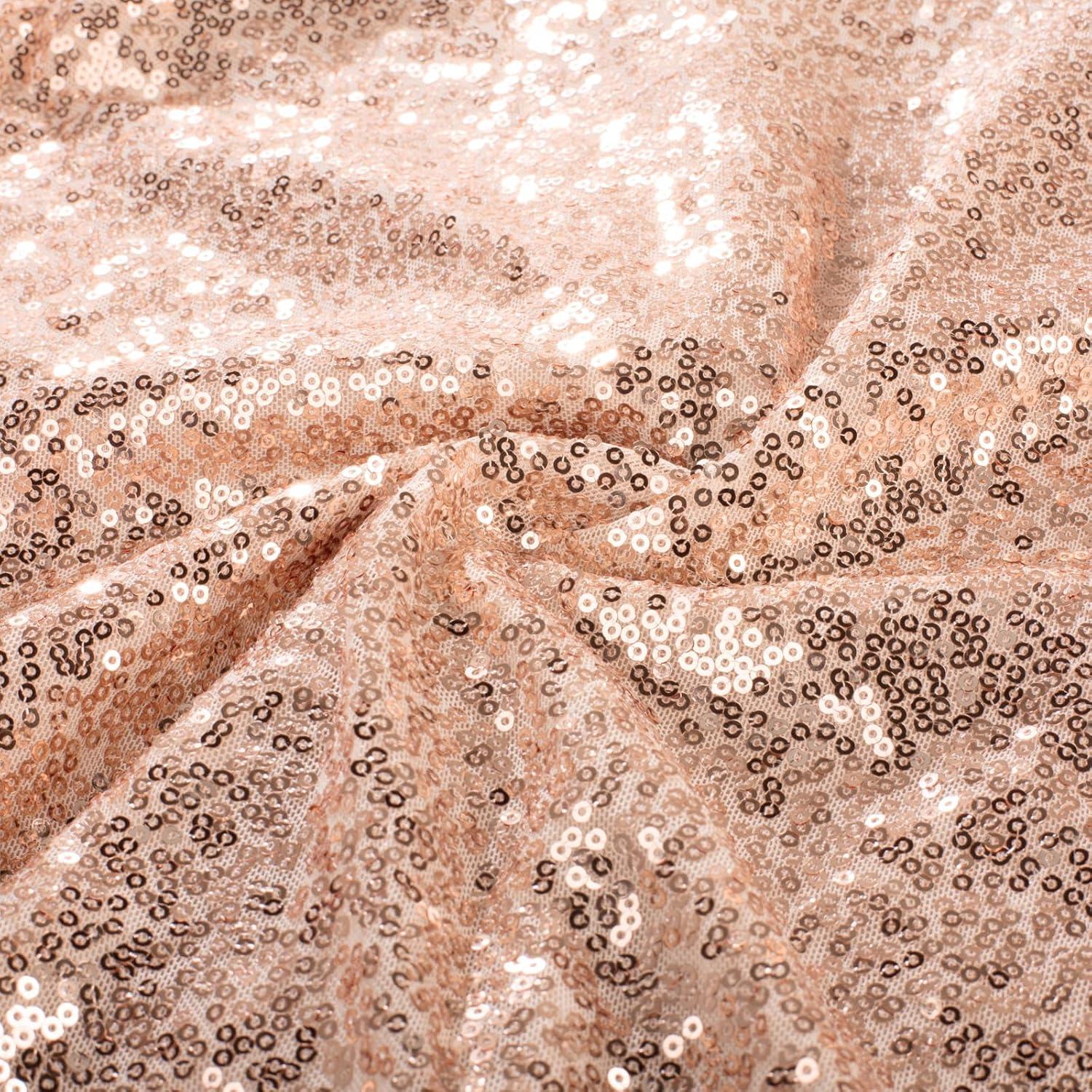 imageGRACE KARIN Girls Sequin Sparkly Dress Kids Party Birthday Fancy Formal Cocktail Pageant Christmas Dresses Size 614YRose Gold