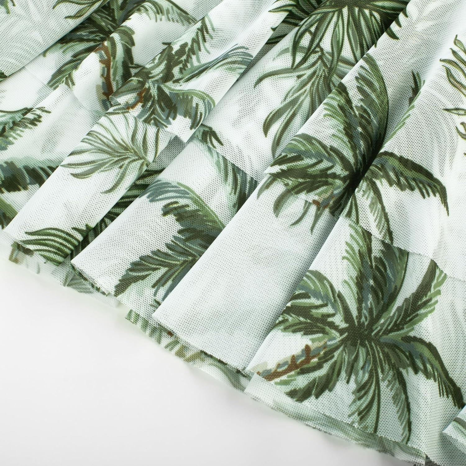 imageGRACE KARIN Girls Swimsuit with Skirt One Piece Bathing Suit Swimwear 614YGreen Coconut Tree
