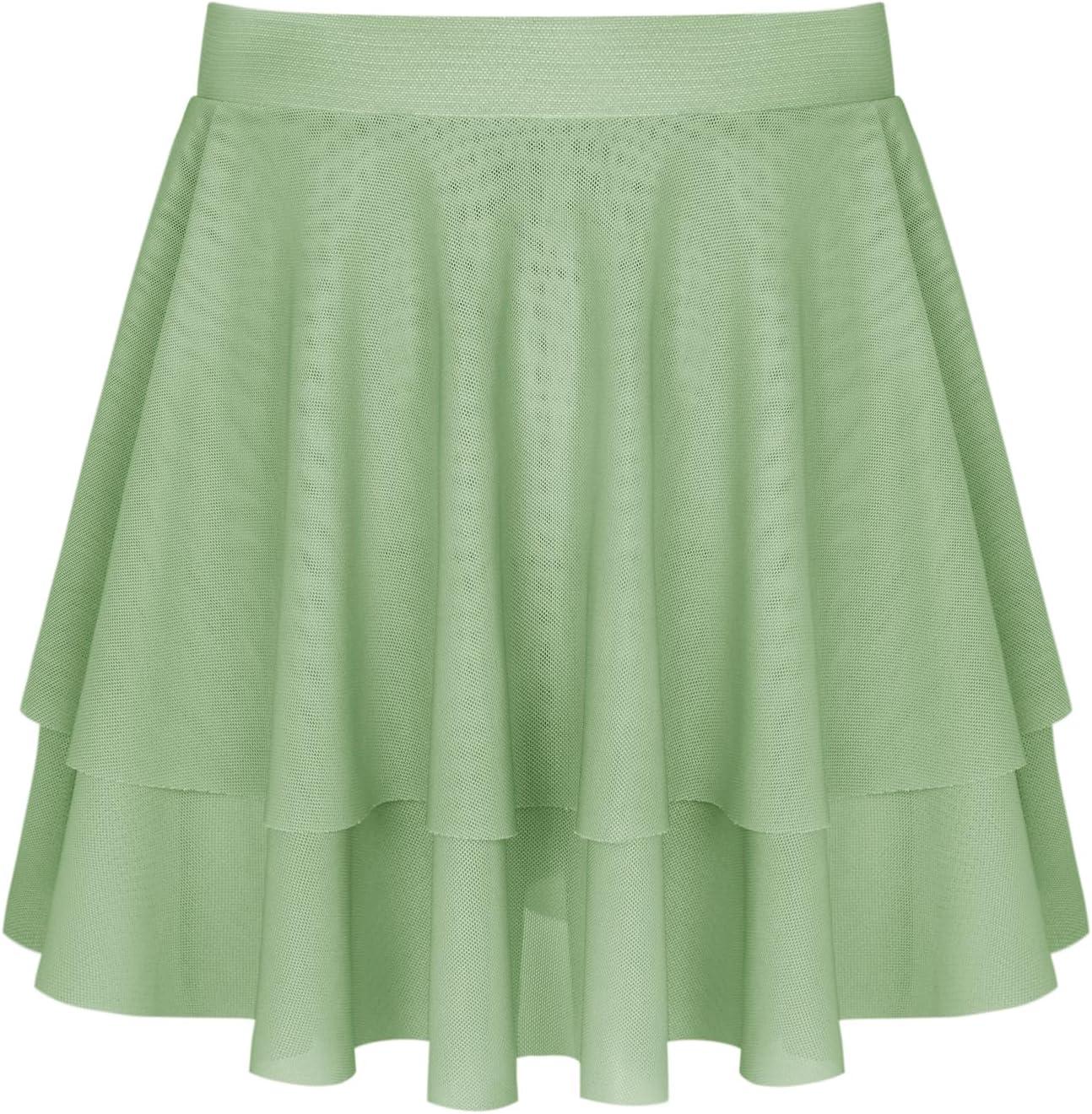imageGRACE KARIN Girls Swimsuit with Skirt One Piece Bathing Suit Swimwear 614YLight Green Daisy