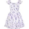 White Purple Floral
