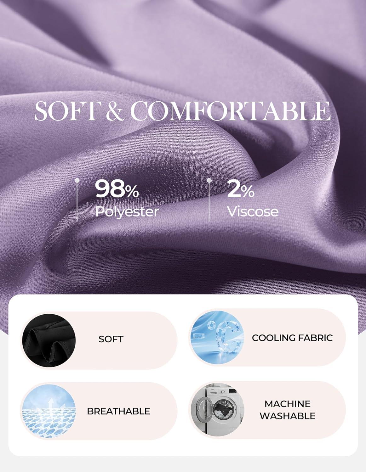 imageGRACE KARIN 2026 Women Satin Tops Short Sleeve Blouse Mock Neck Work Silk Shirts Business Casual OutfitsLilac Purple