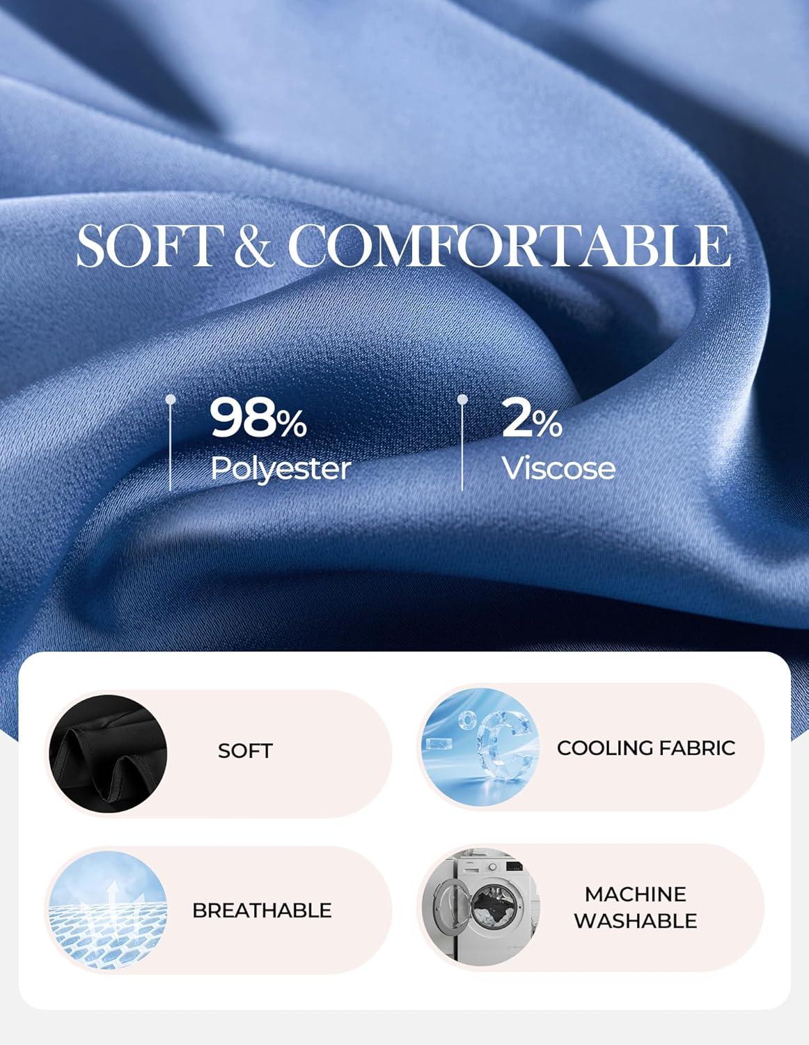 imageGRACE KARIN 2026 Women Satin Tops Short Sleeve Blouse Mock Neck Work Silk Shirts Business Casual OutfitsSlate Blue