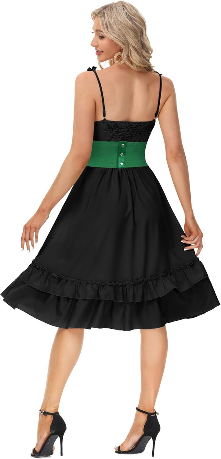 imageGRACE KARIN Laceup Cinch Belt Tied Corset Elastic Waist BeltGreen
