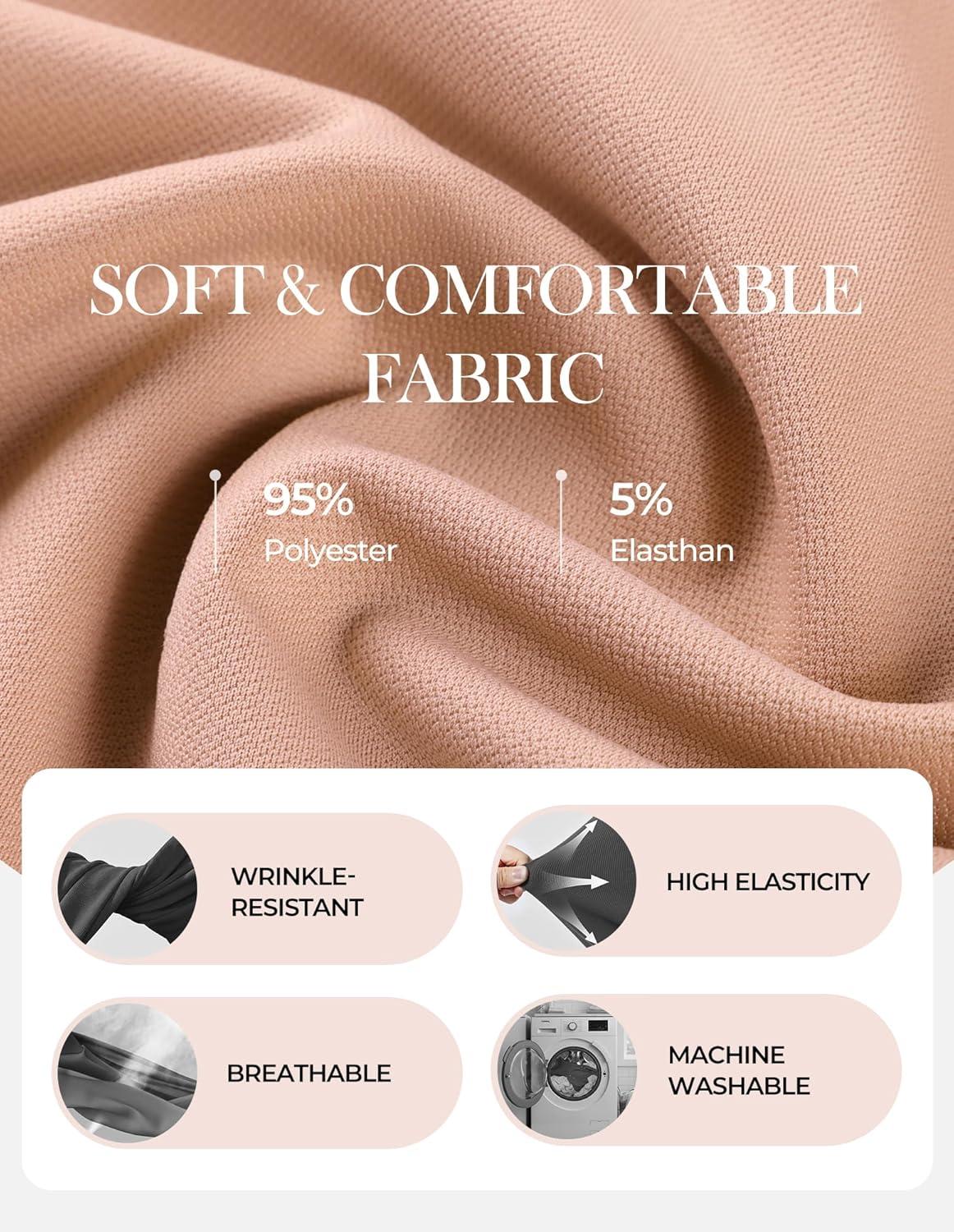 imageGRACE KARIN Work Dresses for Women 2026 Short Sleeve Bodycon Business Midi Dress Lapel V Neck Office Church Sheath OutfitsPink