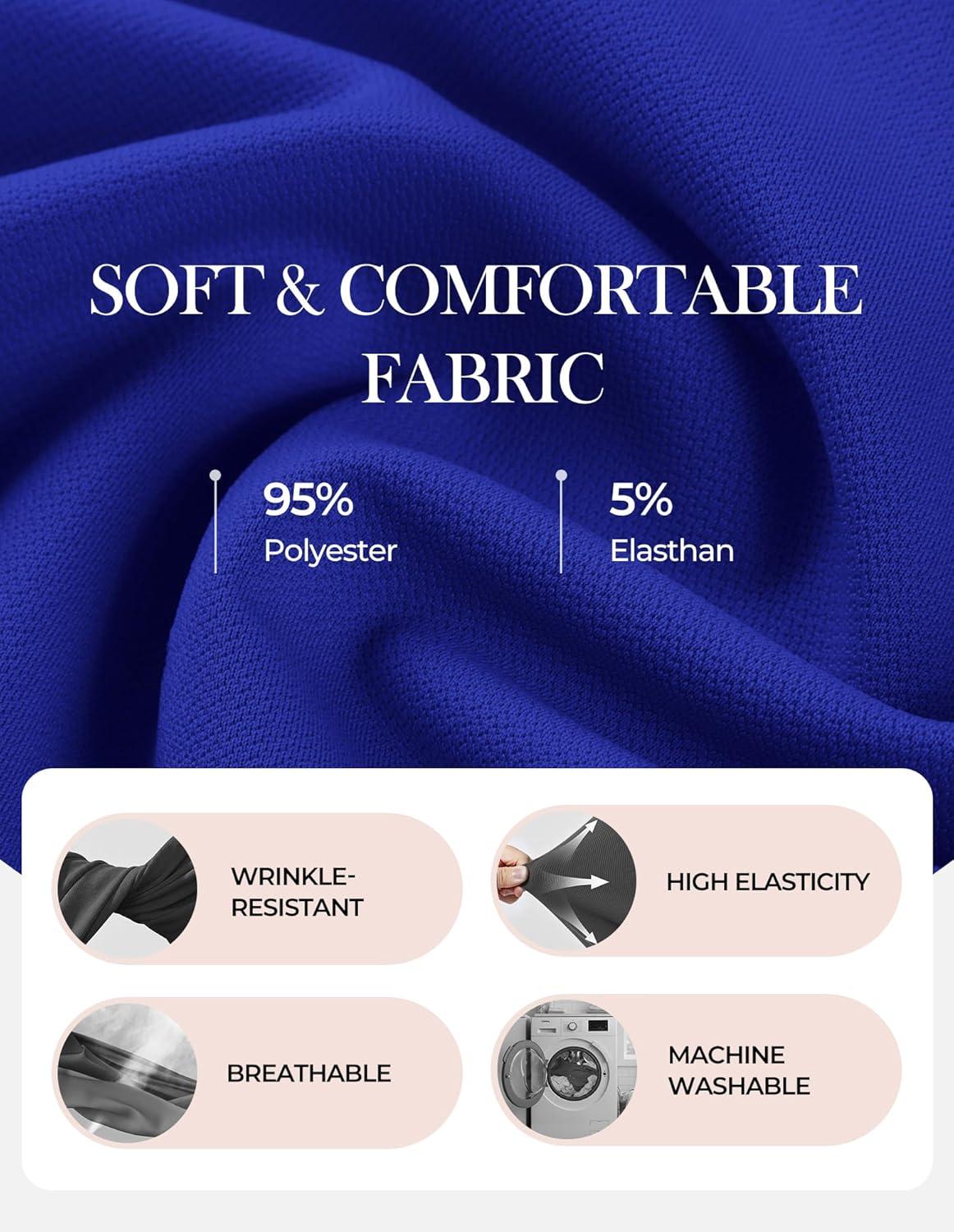 imageGRACE KARIN Work Dresses for Women 2026 Short Sleeve Bodycon Business Midi Dress Lapel V Neck Office Church Sheath OutfitsRoyal Blue