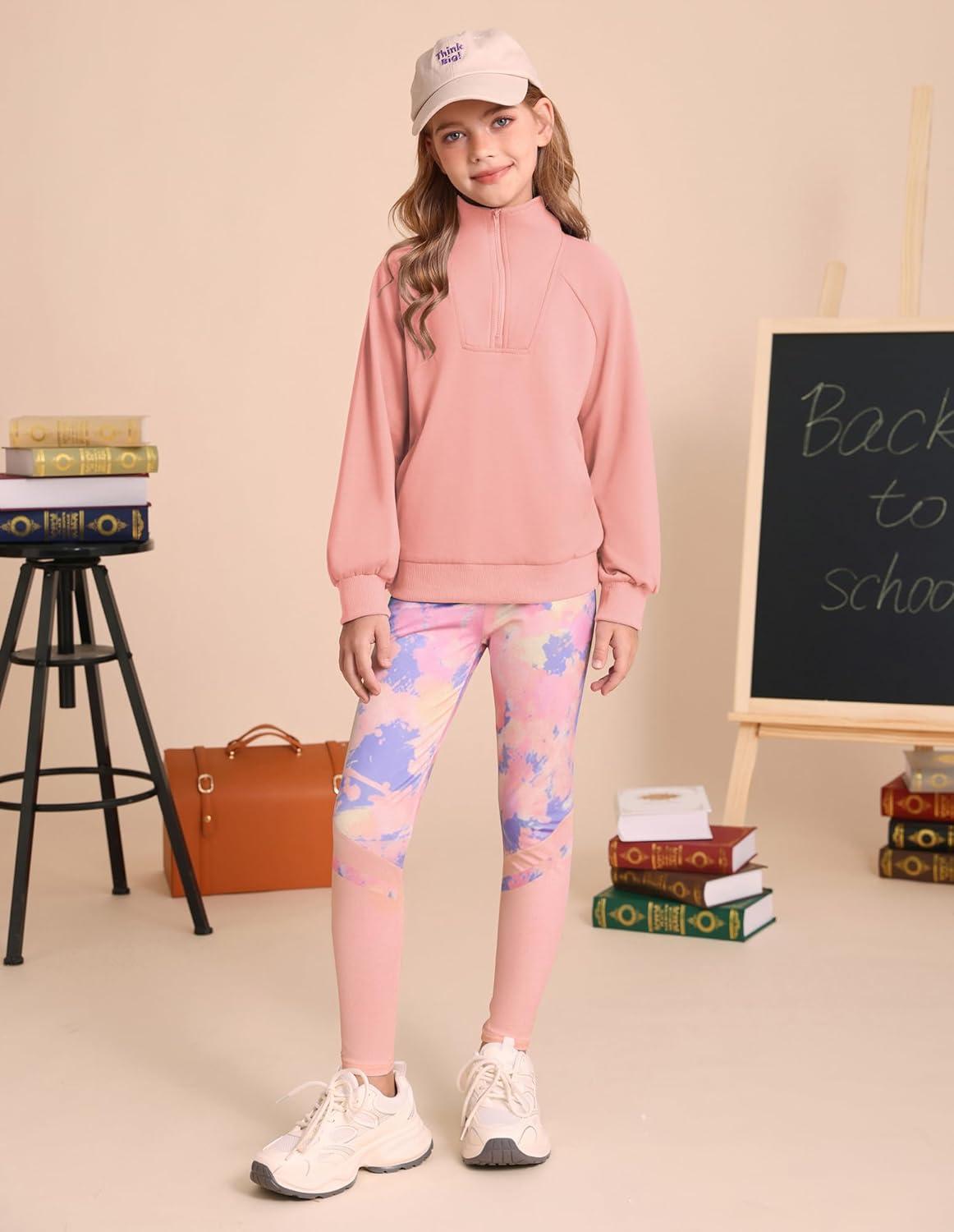 imageGRACE KARIN Girls Fall Outfit Teen 2 Piece Sweatshirt Sweatpant Back To School Tracksuit Fashion Cute Clothes Size 612Orangetie Dye