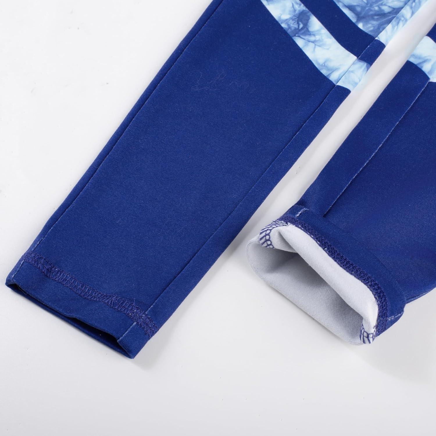 imageGRACE KARIN Girls Fall Outfit Teen 2 Piece Sweatshirt Sweatpant Back To School Tracksuit Fashion Cute Clothes Size 612Royal Bluetie Dye