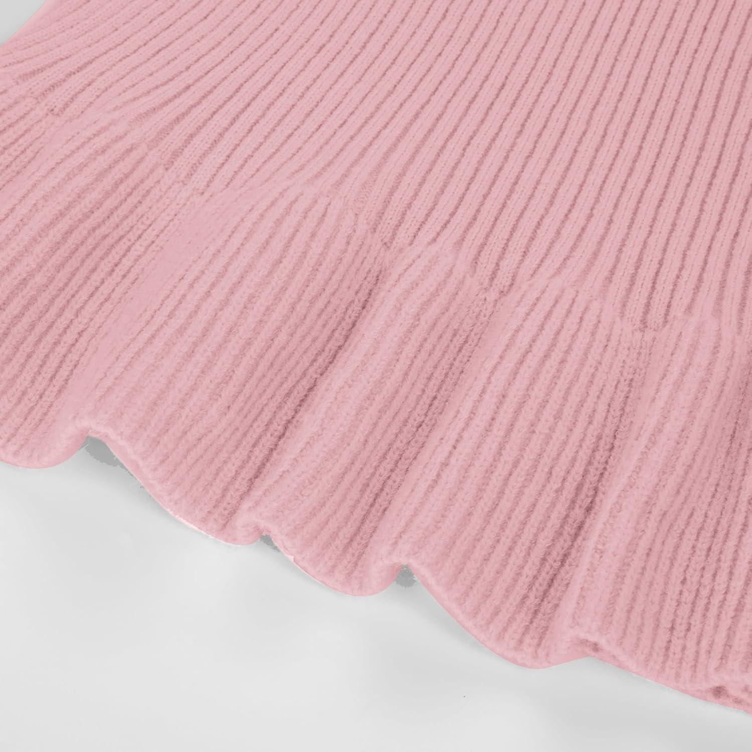 imageGRACE KARIN Girls Sweater Dress Cable Knit Long Sleeve Fall Winter Dress for Girl with Belt Sizes 614Pink