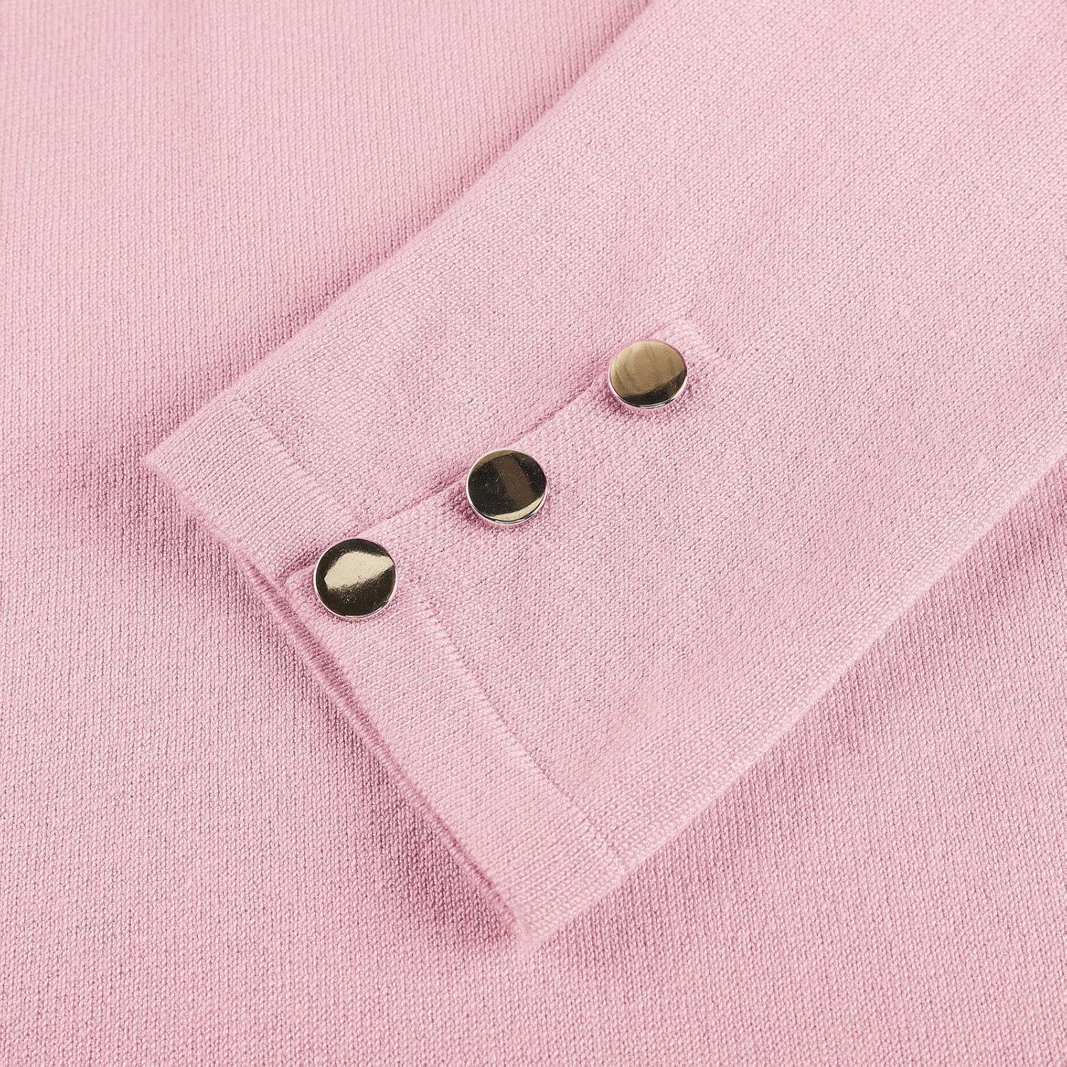 imageGRACE KARIN Long Cardigans for Women Long Sleeve Open Front Cardigan Sweaters Lightweight Spring Jacket with PocketsBlush Pink