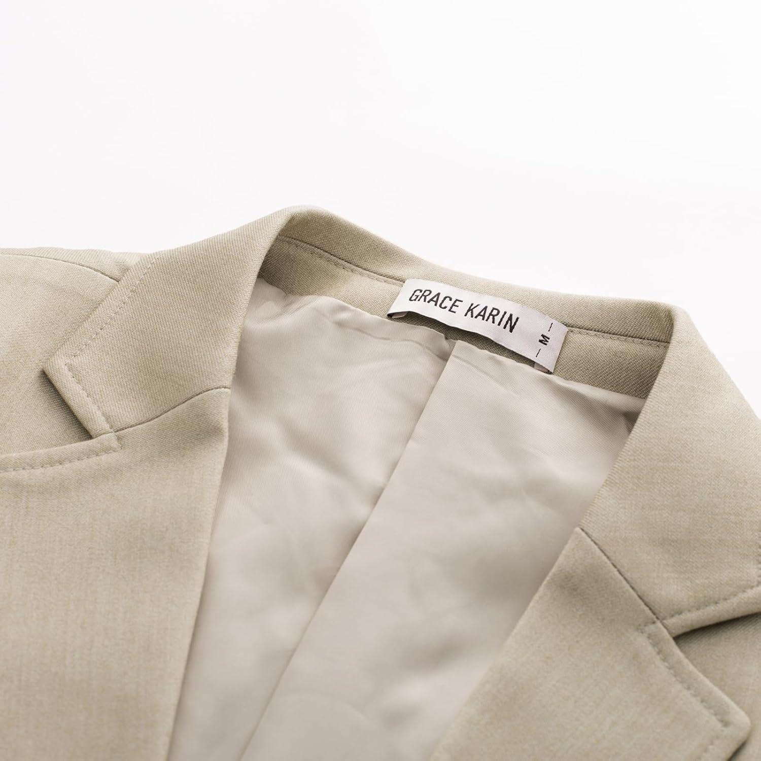 imageGRACE KARIN Mens Blazer Sport Coats Casual Lightweight 2 Button Sports Coat and Blazers Suit JacketApricot