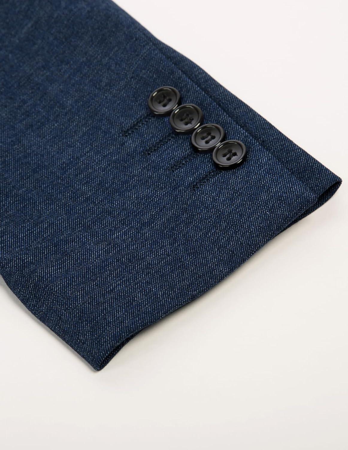 imageGRACE KARIN Mens Blazer Sport Coats Casual Lightweight 2 Button Sports Coat and Blazers Suit JacketDark Denim Blue