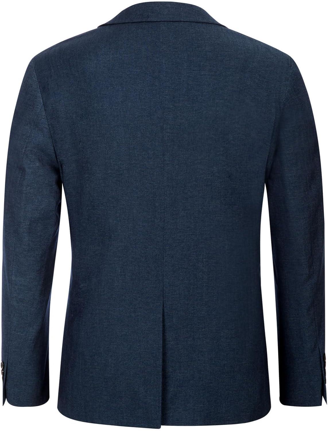 imageGRACE KARIN Mens Blazer Sport Coats Casual Lightweight 2 Button Sports Coat and Blazers Suit JacketDark Denim Blue